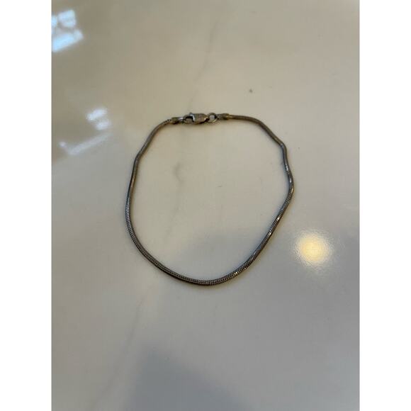 STERLING SILVER Simple Bracelet Made in Italy - Picture 1 of 3